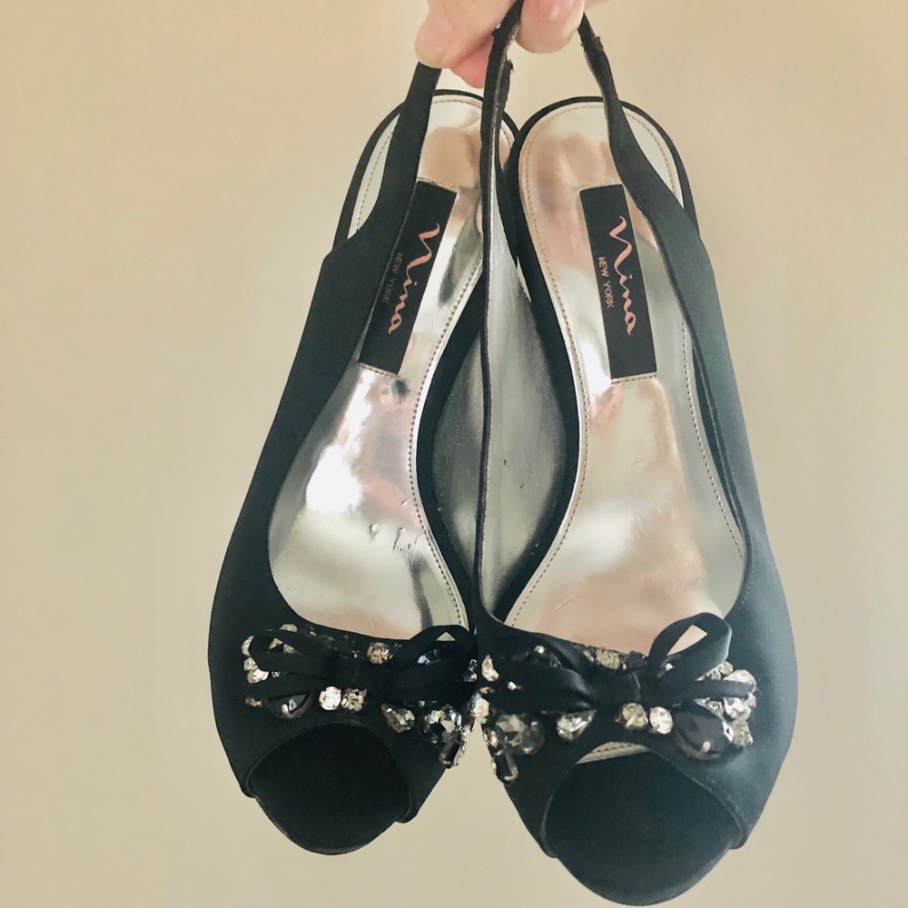 Nina diamond embellished heels